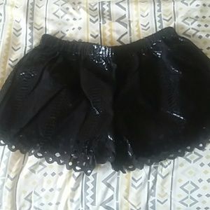 Shimmery bootie shorts